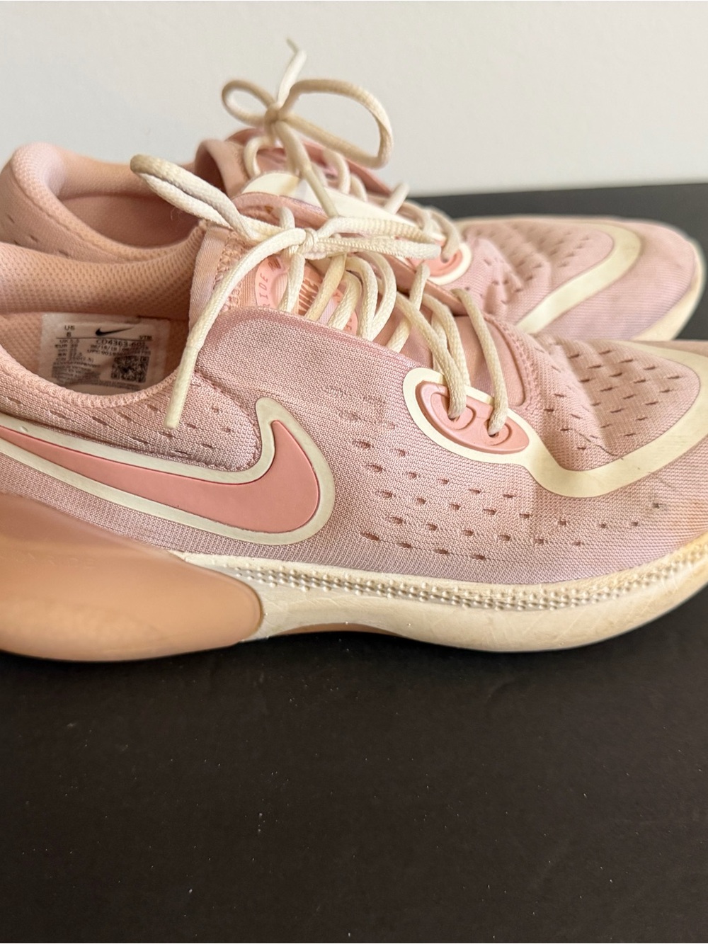 Nike Women's Light Pink Athletic Sneakers with Cream Accents
